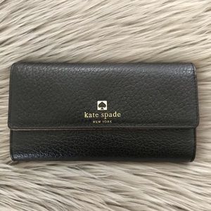 Kate Spade black leather wallet